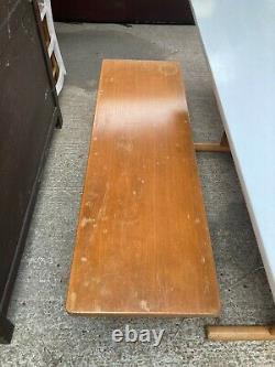 Vintage Retro Refectory Dining Table & 2 Benches