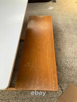 Vintage Retro Refectory Dining Table & 2 Benches