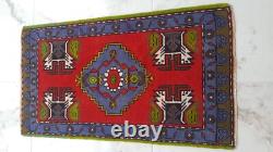 Vintage Retro Runner Rug, Medium Kitchen Decor Rug, Foot Decor Rug Turkish Rug