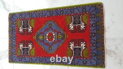 Vintage Retro Runner Rug, Medium Kitchen Decor Rug, Foot Decor Rug Turkish Rug