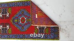Vintage Retro Runner Rug, Medium Kitchen Decor Rug, Foot Decor Rug Turkish Rug