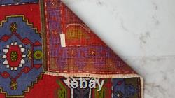 Vintage Retro Runner Rug, Medium Kitchen Decor Rug, Foot Decor Rug Turkish Rug