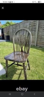 Vintage Retro Rustic Country Farmhouse Solid Wood Kitchen Dining Wooden Chair