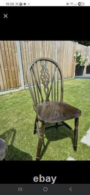 Vintage Retro Rustic Country Farmhouse Solid Wood Kitchen Dining Wooden Chair