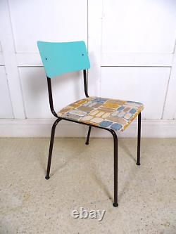 Vintage Retro Stacking Eastern Block kitchen dining chairs 70s reupholstered