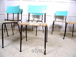 Vintage Retro Stacking Eastern Block kitchen dining chairs 70s reupholstered