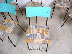 Vintage Retro Stacking Eastern Block kitchen dining chairs 70s reupholstered