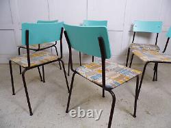 Vintage Retro Stacking Eastern Block kitchen dining chairs 70s reupholstered