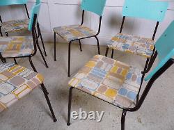 Vintage Retro Stacking Eastern Block kitchen dining chairs 70s reupholstered