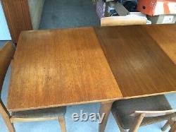 Vintage Retro Teak Extending Dining Kitchen Table And Four Chairs