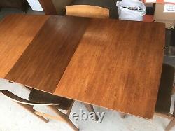 Vintage Retro Teak Extending Dining Kitchen Table And Four Chairs