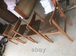 Vintage Retro Teak Extending Dining Kitchen Table And Four Chairs