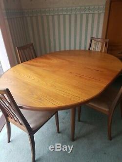 Vintage Retro Teak G Plan Extendable Dining Table and 4 Chairs
