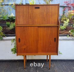 Vintage Retro Teak Writing Bureau Desk Home Office Mid Century Danish Spindle