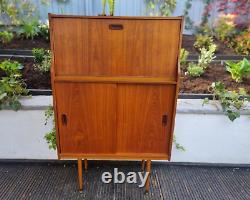 Vintage Retro Teak Writing Bureau Desk Home Office Mid Century Danish Spindle