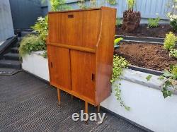 Vintage Retro Teak Writing Bureau Desk Home Office Mid Century Danish Spindle