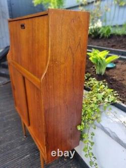 Vintage Retro Teak Writing Bureau Desk Home Office Mid Century Danish Spindle