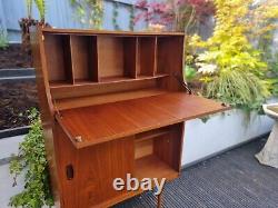 Vintage Retro Teak Writing Bureau Desk Home Office Mid Century Danish Spindle