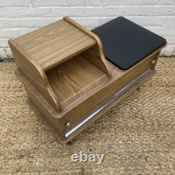 Vintage Retro Telephone Seat Bench 1970s Laminated Wood Effect