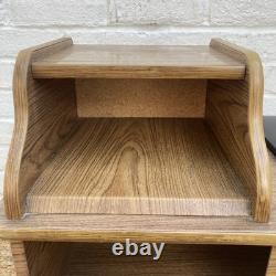 Vintage Retro Telephone Seat Bench 1970s Laminated Wood Effect