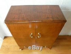 Vintage Retro Turnidge Walnut Cocktail Cabinet Drinks Bar