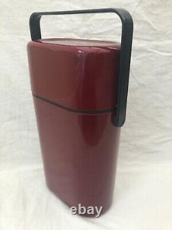 Vintage Retro Twin Burgundy Travel Wine Cooler by Décor MoMA Collection