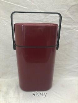 Vintage Retro Twin Burgundy Travel Wine Cooler by Décor MoMA Collection