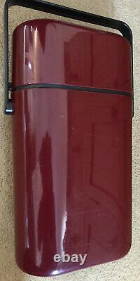Vintage Retro Twin Burgundy Travel Wine Cooler by Décor MoMA Collection