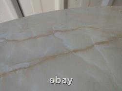 Vintage Retro Unique Round Dining Kitchen Table Marble Effect Top & Tulip Base