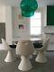 Vintage Retro White Dining Table With Five Chairs 1960-1970s Genuine Arkana