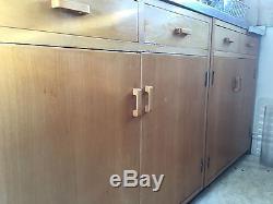 Vintage Retro Wooden Kitchen Cabinets & Drawers