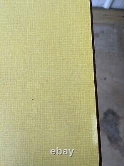 Vintage Retro Yellow Formica Dining Kitchen Table Uk Delivery Available