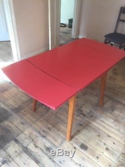 Vintage Retro extending Kitchen table 1960s red