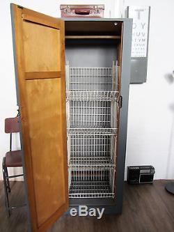 Vintage Retro mid century Old School Wardrobe Cupboard Kitchen Pantry industrial