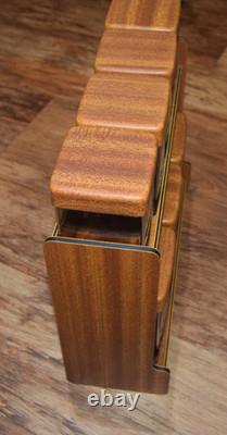 Vintage Robex 7 piece Storage Canister Set Unused Boxed Faux Wood Lids TV Prop