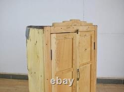 Vintage Rustic Bleached Kitchen Bathroom Cupboard Cabinet Storage