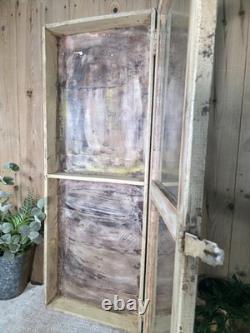 Vintage Rustic Indian Wooden Glazed Shop Display Bathroom Kitchen Wall Cabinet