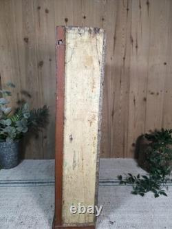 Vintage Rustic Indian Wooden Glazed Shop Display Bathroom Kitchen Wall Cabinet