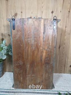 Vintage Rustic Indian Wooden Glazed Shop Display Bathroom Kitchen Wall Cabinet