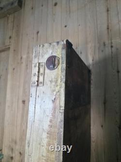 Vintage Rustic Indian Wooden Glazed Shop Display Bathroom Kitchen Wall Cabinet