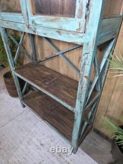 Vintage Rustic Indian Wooden Shelving Display Drinks Cabinet Kitchen Cupboard