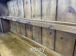 Vintage Rustic Pine Open Welsh Dresser \ Country Farmhouse Kitchen Pantry