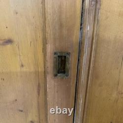 Vintage Rustic Pine Sliding Door Cupboard Kitchen Unit