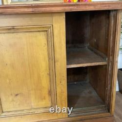 Vintage Rustic Pine Sliding Door Cupboard Kitchen Unit