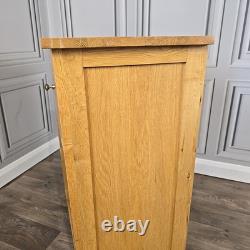 Vintage Rustic Solid Oak Wine Rack Cabinet & Drawer 16 Bottles Holder Wooden