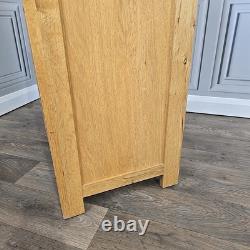 Vintage Rustic Solid Oak Wine Rack Cabinet & Drawer 16 Bottles Holder Wooden