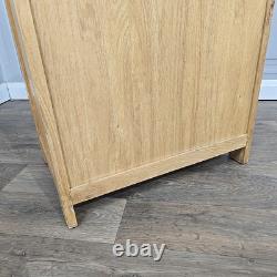 Vintage Rustic Solid Oak Wine Rack Cabinet & Drawer 16 Bottles Holder Wooden