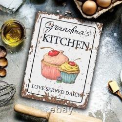 Vintage Rustic Style Personalised Grandmas Kitchen Sign