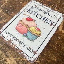 Vintage Rustic Style Personalised Grandmas Kitchen Sign