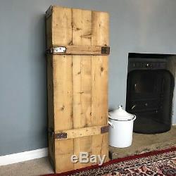 Vintage Rustic Wooden Trunk Box Chest Cabinet Cupboard Upcycled Kitchen Bathroom